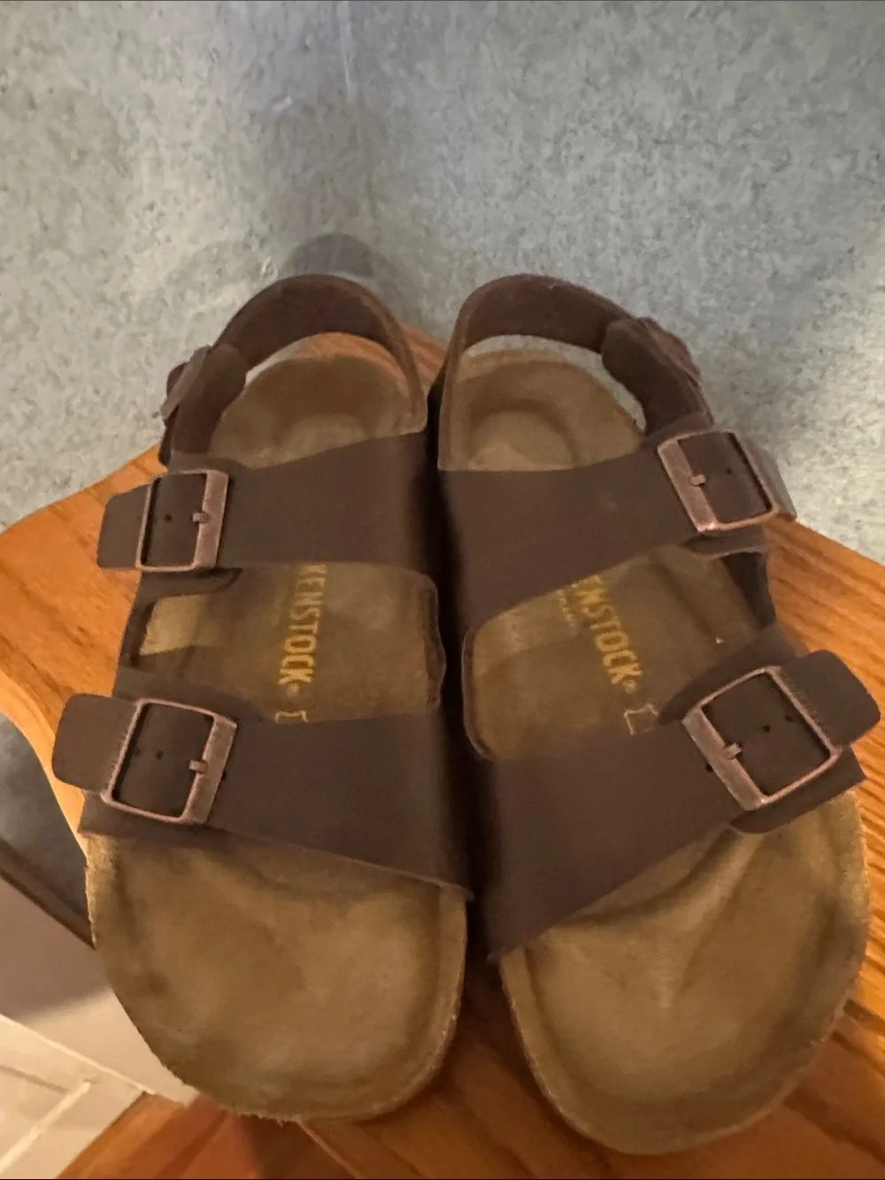 Birkenstock Dark Brown Double-Strap Sandals - Picture 1 of 3